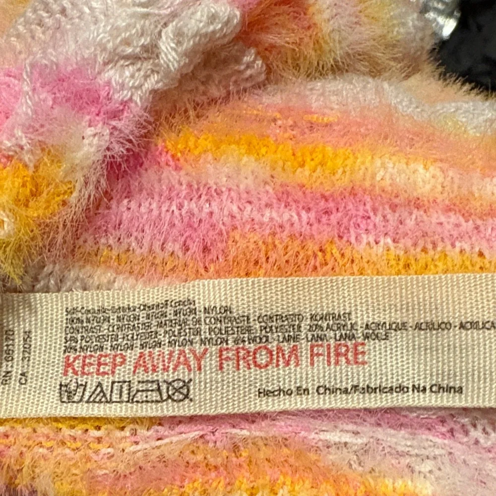 Free People intimately Cozy Multicolor sorbet Knit Sweater small (oversized)